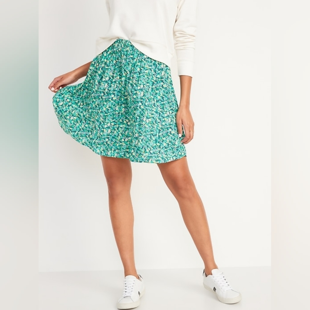 Floral Green Skirt